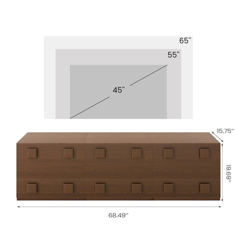 Mid Century Decorative Combinable multifunctional wooden cabinets, 1~4 Pieces
