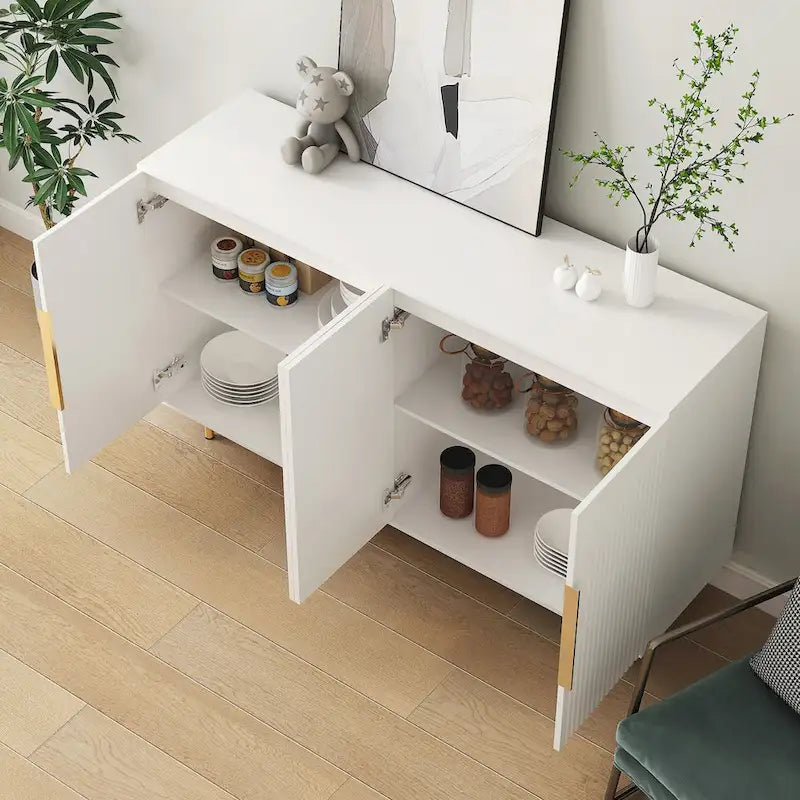 Modern Buffet Cabinet with Storage and Adjustable Shelves