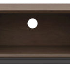WYNDENHALL Devlin SOLID HARDWOOD 72 inch Wide Modern Industrial TV Media Stand in Walnut Brown For TVs up to 80 inches