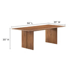 86 Wood Dining Table and Bench Set