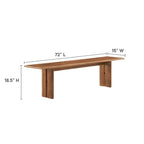 86 Wood Dining Table and Bench Set