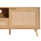 Modern Farmhouse Media Console with Solid Wood Legs