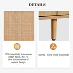 Modern Farmhouse Media Console with Solid Wood Legs