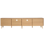 Modern Farmhouse Media Console with Solid Wood Legs
