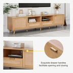 Modern Farmhouse Media Console with Solid Wood Legs