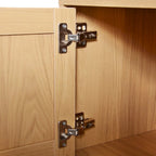 Modern Farmhouse Media Console with Solid Wood Legs