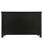 Farmhouse Black Solid Wood Entryway Storage Cabinet with Six Drawers