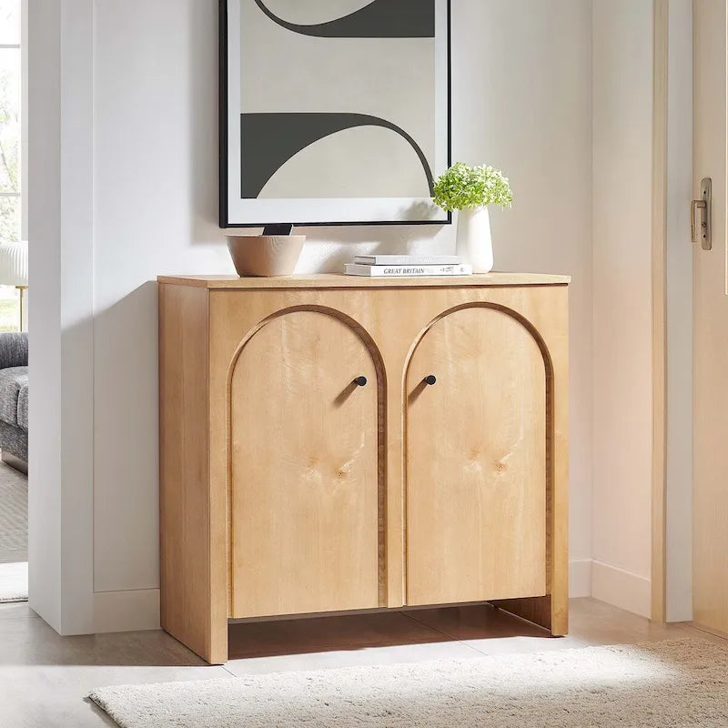 2-Door Arched Door Storage Cabinet