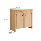2-Door Arched Door Storage Cabinet