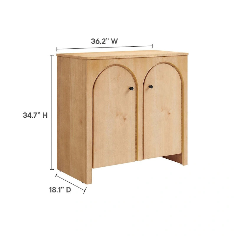 2-Door Arched Door Storage Cabinet