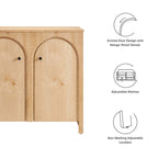 2-Door Arched Door Storage Cabinet