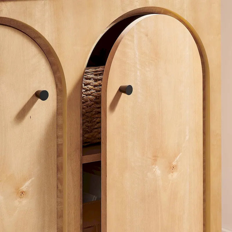 2-Door Arched Door Storage Cabinet