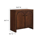 2-Door Arched Door Storage Cabinet
