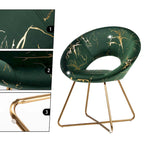 Modern Bronzing Velvet Upholstered Accent Chair Vanity Leisure Chair