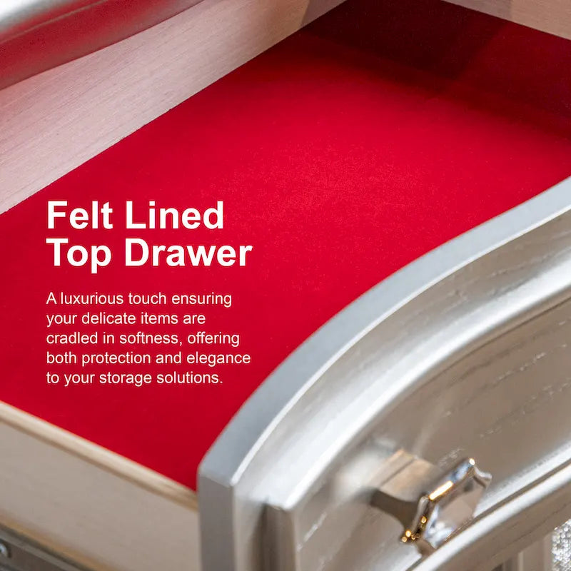 Seabliss Glam Solid Wood 9-Drawer Double Dresser