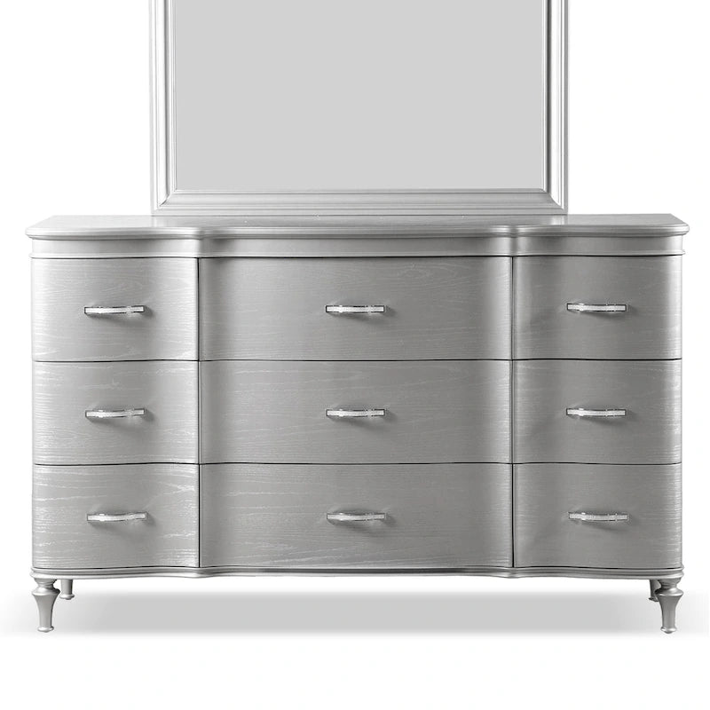 Seabliss Glam Solid Wood 9-Drawer Double Dresser
